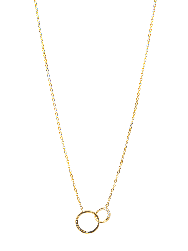 Circle Link Charm Necklace