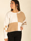 Colorblock Checker Sweater