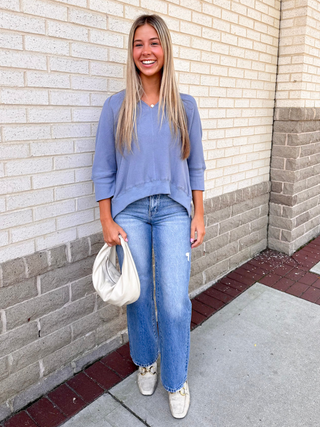 Oversized V-Neck Top