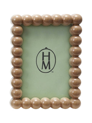 Painted Hobnail Picture Frame Tan
