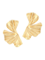 Textured Ginko Leaf Earrings