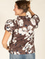 Printed Puff Sleeve Top