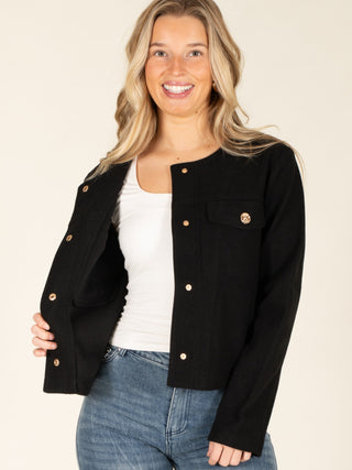 Front Pocket Structured Jacket