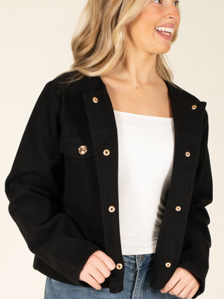 Front Pocket Structured Jacket