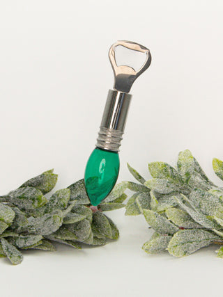 Christmas Bulb Light-Up Bottle Openers-Green