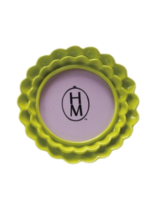 Ruffled Resin Picture Frame Lime