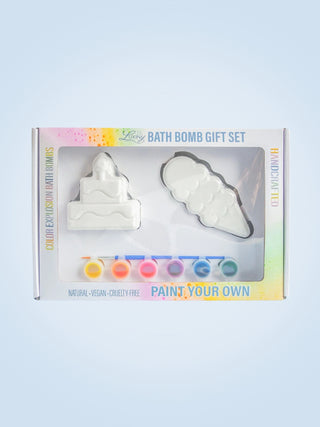 Paint Your Own Bath Bomb Set Cake & Ice Cream Cone