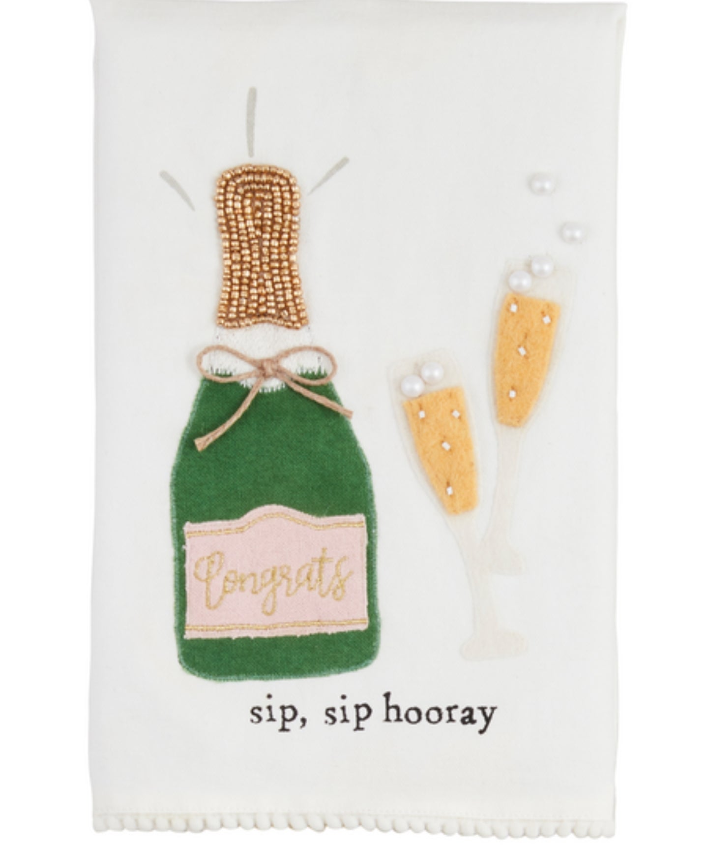 Wedding Tea Towel Sip Hooray