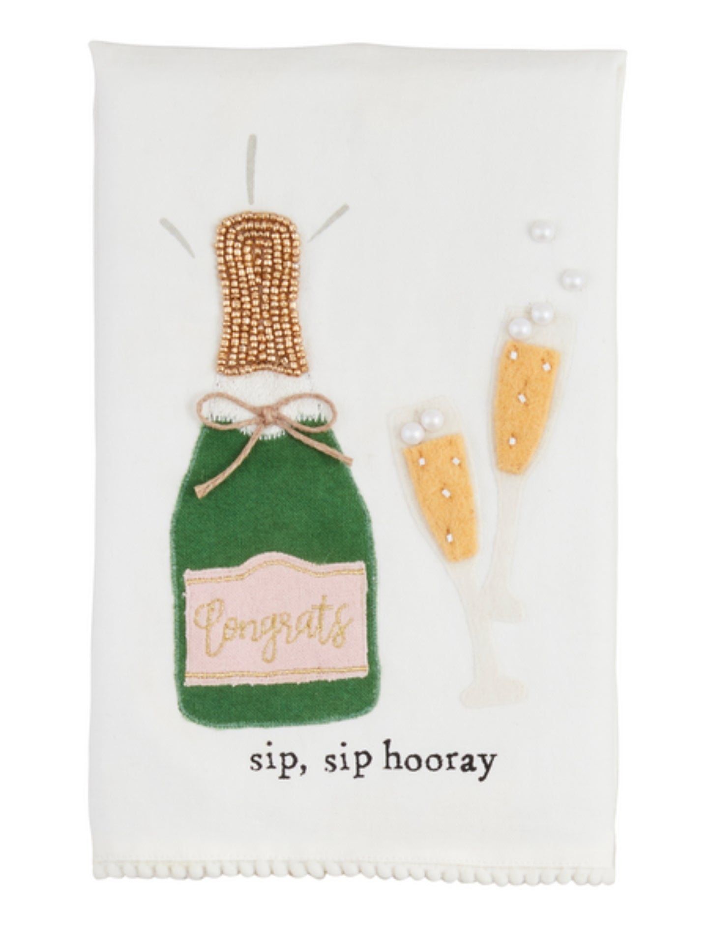 Wedding Tea Towel Sip Hooray