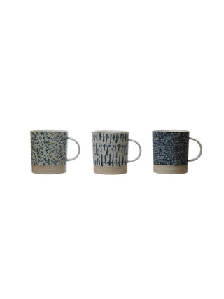 Hand-Stamped Stoneware Mug