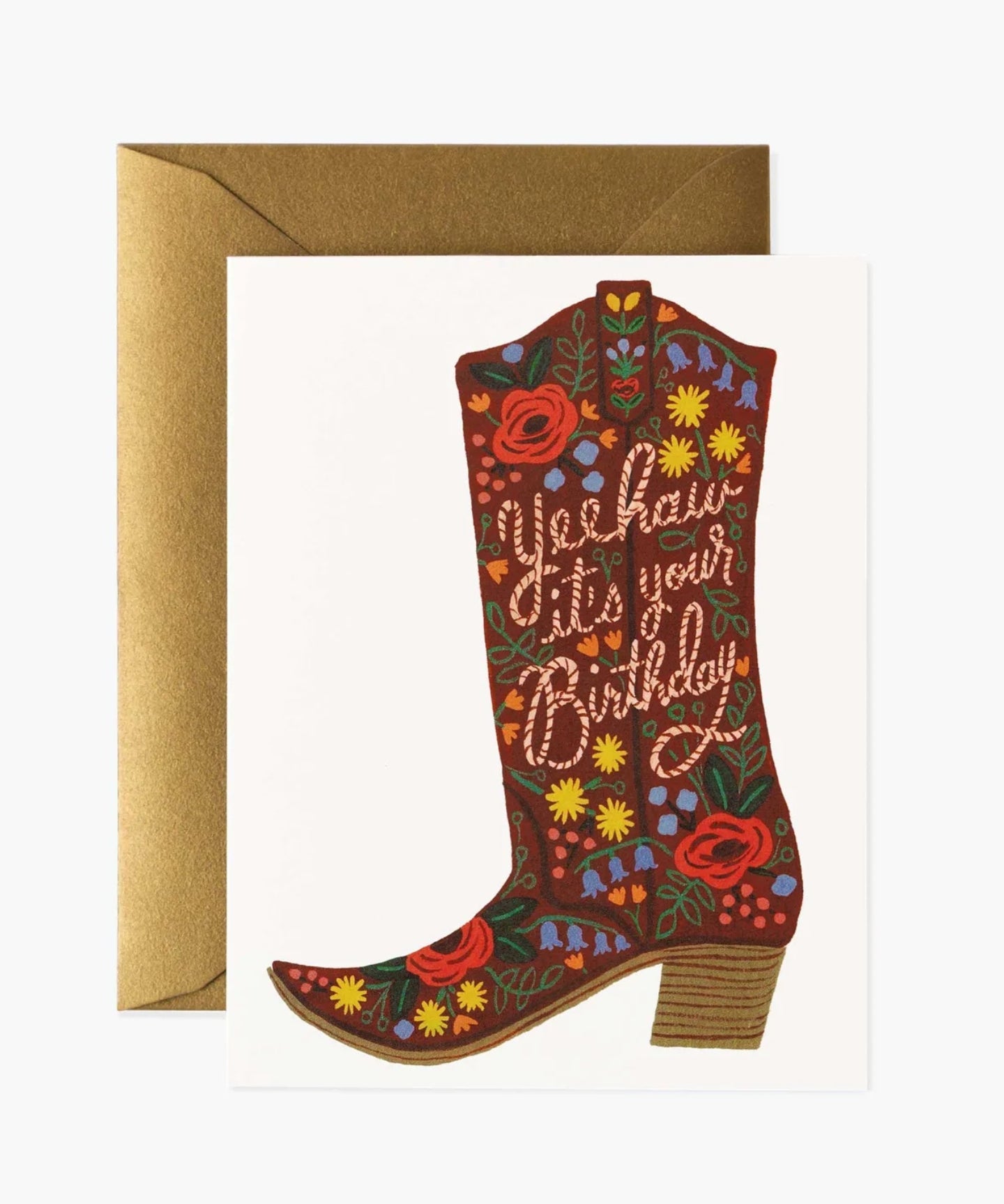 Cowgirl Boot Birthday Card