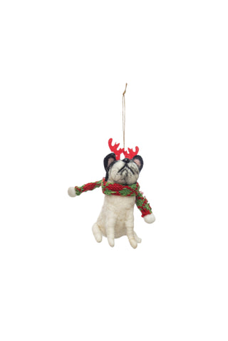 Wool Felt Holiday Dog