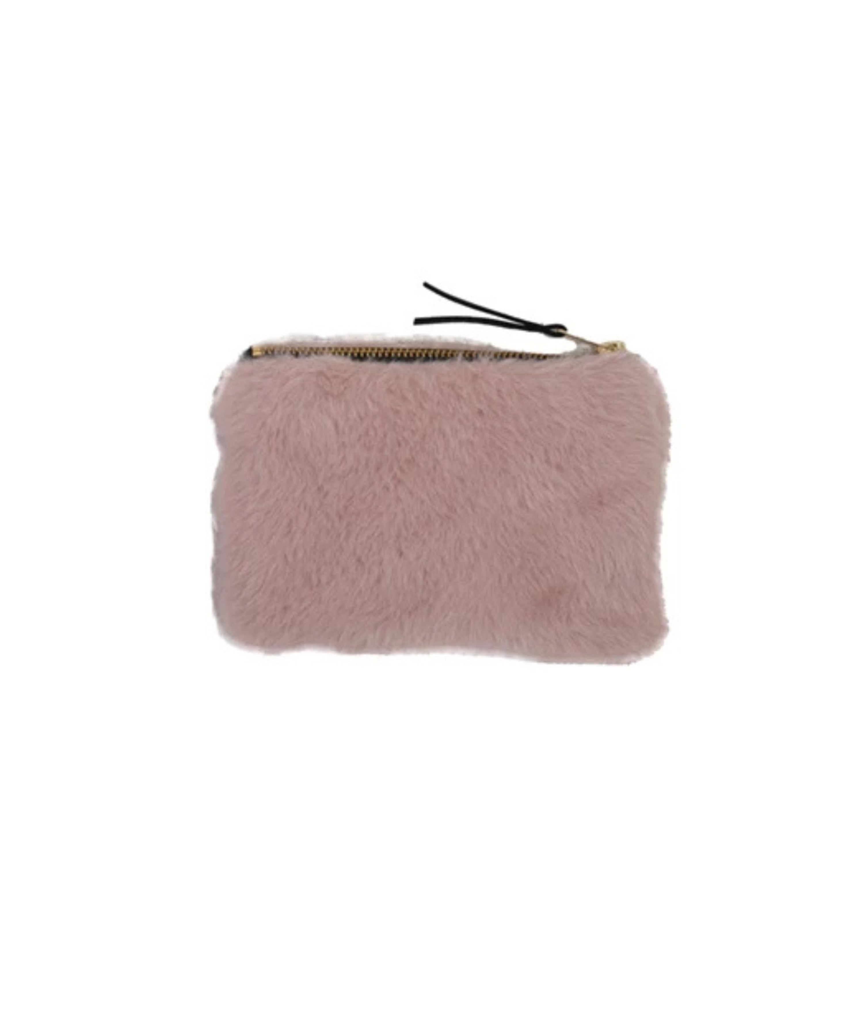 Faux Fur Zipper Pouch Purse (detail view 5)