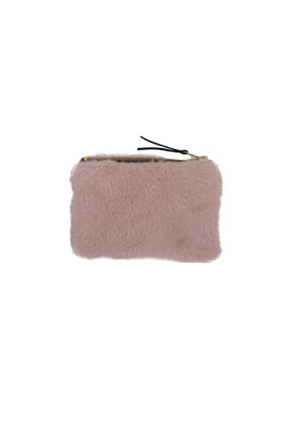 Faux Fur Zipper Pouch