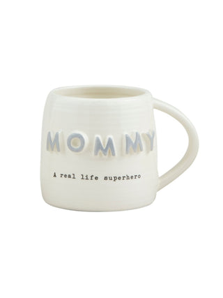 Mom Chunky Letter Mugs Gray