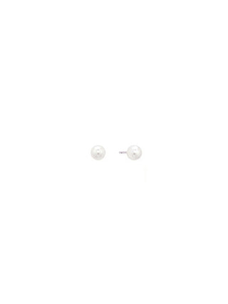 Pearl & Bow Metal Earrings Studs