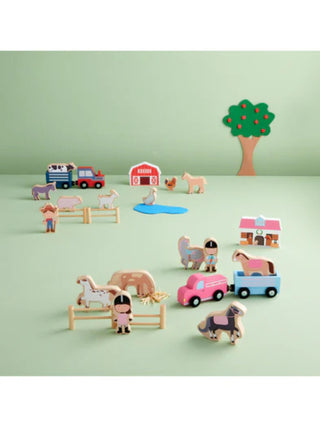 Horse Wood Toy Set