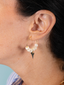 Sharks Tooth Earring with Heishi Beads