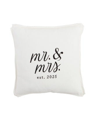 Mr & Mrs. Est. 2025 Pillow Square