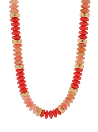 Multi-Color Beaded Necklace Pink