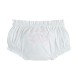 Bow Diaper Cover White