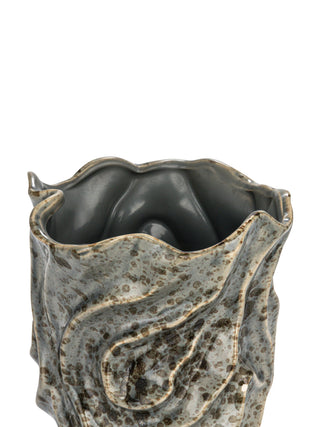 Stoneware Organic Shaped Tall Vase