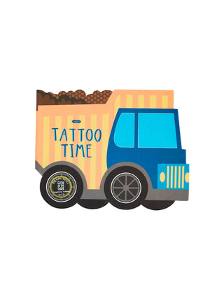 Vehicles & Dinos Temporary Tattoo Books Dump Truck