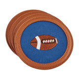 Embroidered Icon Coaster Set Football