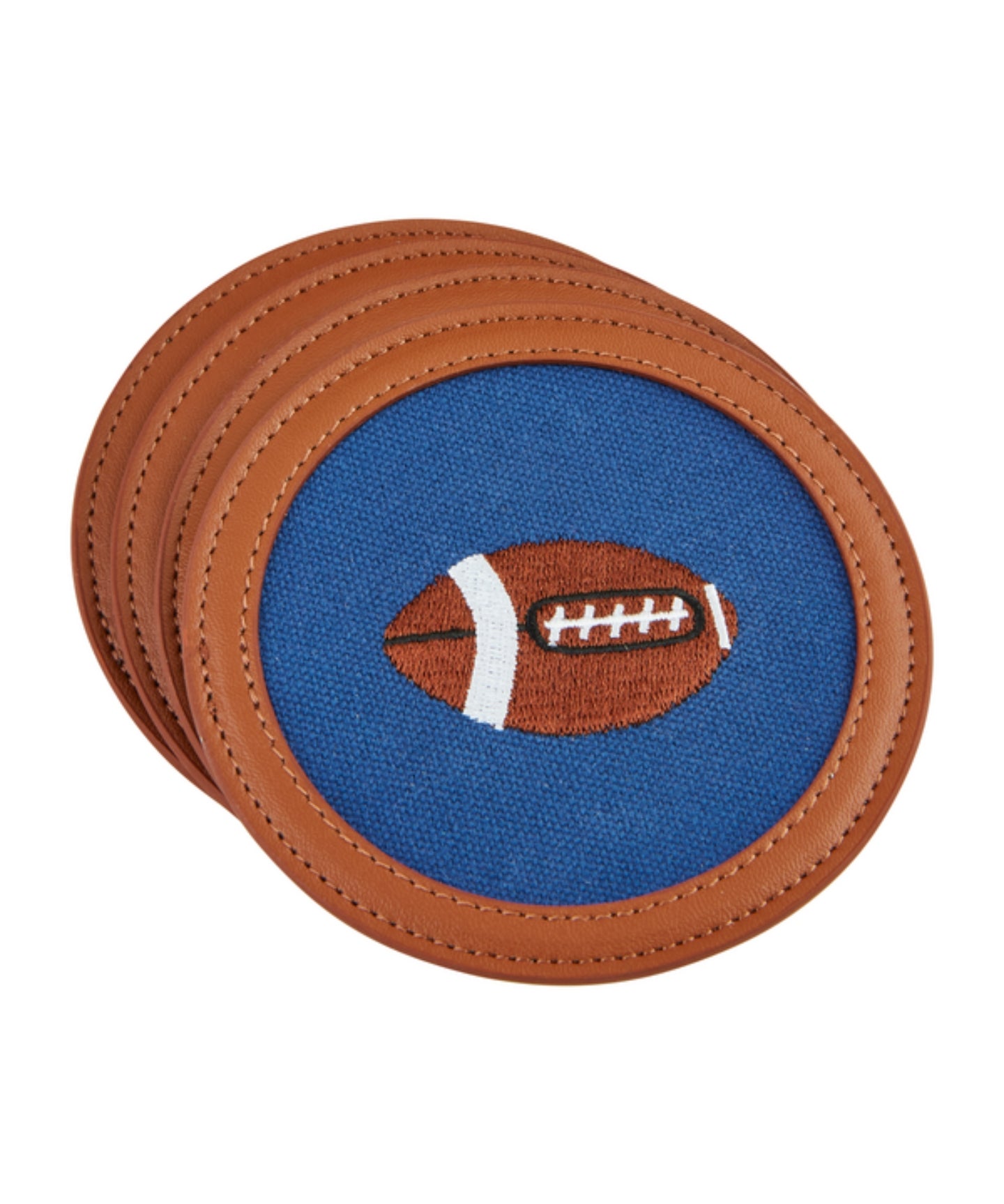 Embroidered Icon Coaster Set Football