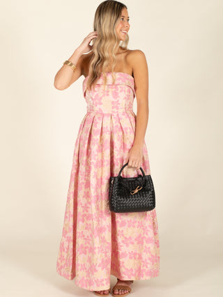 Floral Print Sleeveless Midi Dress