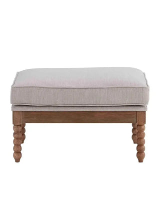 French Linen Ottoman