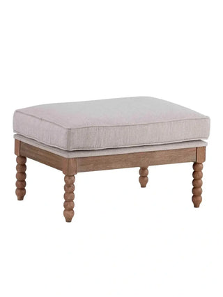 French Linen Ottoman