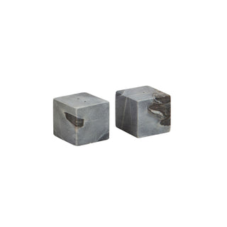 Marble Cube Salt & Pepper Shakers Gray