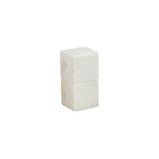 Marble Cube Salt & Pepper Shakers White