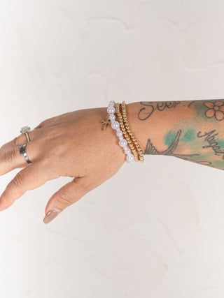 Heart and Cross Bracelet Set