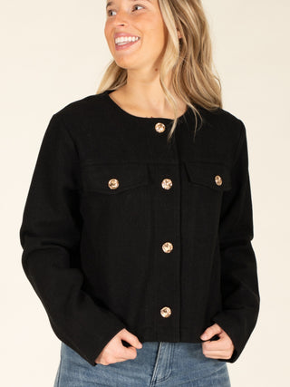 Front Pocket Structured Jacket