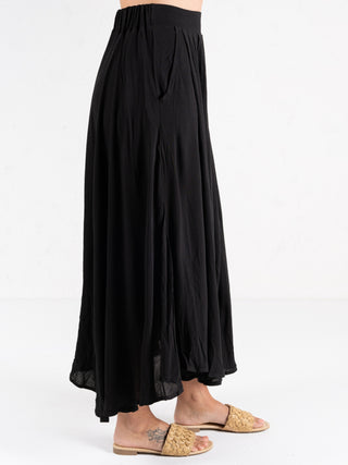 Woven Maxi Skirt Black