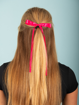 Long Bow Satin Hair Clip