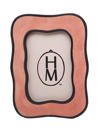 Coral Stoneware Frame Wavy