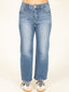 Elastic Band Crop Jeans