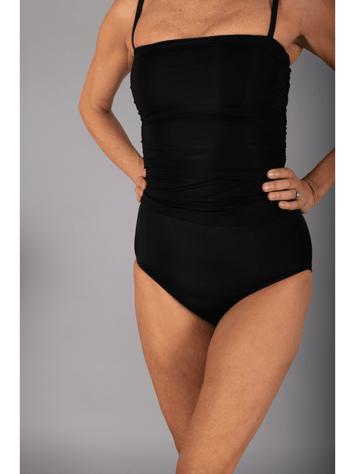 High-Waisted Black Tankini Bottoms by Hermoza
