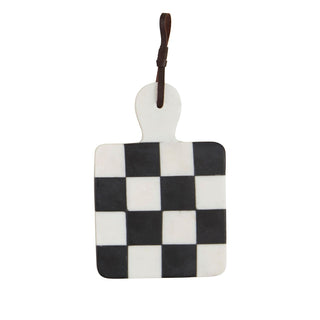 Black & White Check Paddle Board