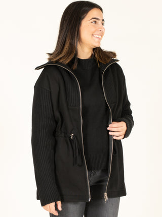 Ribbed Double Zip Jacket