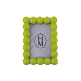Resin Bubble Picture Frame Magnet Lime Rectangle