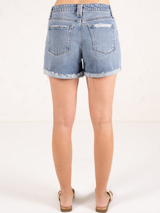 High Rise Cuffed Shorts