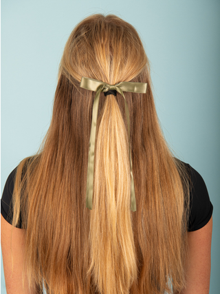 Long Bow Satin Hair Clip