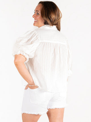 Puff Sleeve Button Down