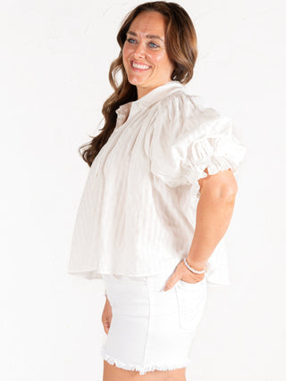 Puff Sleeve Button Down