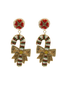 Candy Cane W/ Ribbon Bead Earrings