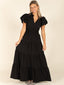 Puff Sleeve Tiered Maxi Dress